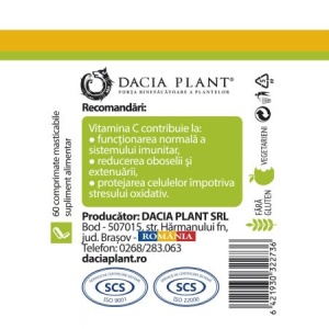 Vitamina C Naturală cu Cătină și Amalaki, 60 comprimate masticabile, Dacia plant - Img 4