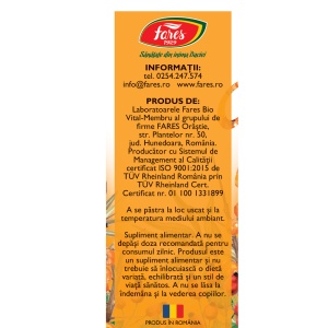 Vitaminizant cu măceșe și cătină, F154, 63 comprimate masticabile, Fares - Img 4