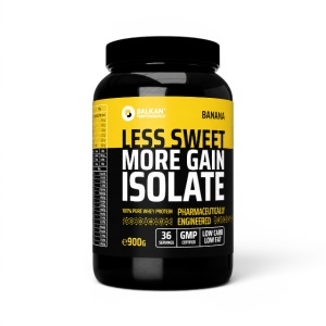 100% Whey Protein Isolate cu arome, Banană, 900 g, Balkan Pharmaceuticals