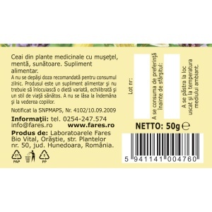 Ceai Colon Sănătos, D64, 50 g, Fares - Img 5