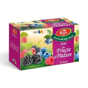 Ceai cu fructe de pădure, ceai din fructe pentru relaxare și hidratare, 20 plicuri, Fares