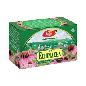 Ceai Echinacea F185, susține imunitatea, contribuie la menținerea rezistenței naturale a organismului, 20 plicuri, Fares
