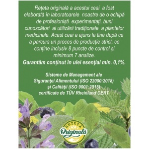 Ceai Glicostat, M95, 20 plicuri, Fares - Img 4