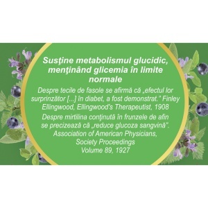 Ceai Glicostat M96, contribuie la menținerea glicemiei în limite normale și susține metabolismul glucidelor, 50 g, Fares - Img 4