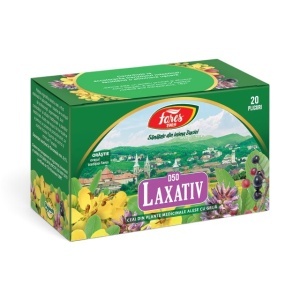 Ceai Laxativ D50, ajută la reglarea tranzitului intestinal și reducerea disconfortului abdominal, susține eliminarea naturală, 20 plicuri, Fares