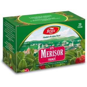 Ceai Merișor, Frunze, U75, 20 plicuri, Fares