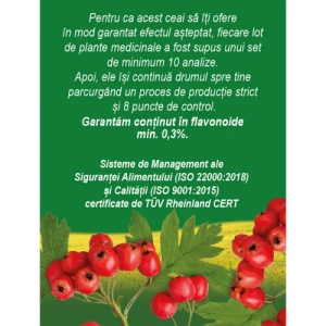 Ceai Păducel fructe, C20, 20 plicuri, Fares - Img 3