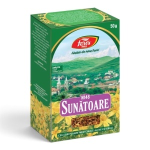 Ceai Sunătoare Iarbă N148, susține echilibrul emoțional și buna dispoziție, contribuie la confortul digestiv, 50 g, Fares