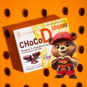 ChocoD Vitamina D3 1000 UI, capsule masticabile cu ciocolată, susține sănătatea oaselor, dinților și imunitatea, 30 capsule, Pharmaverum - Img 7