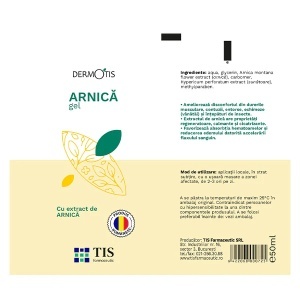 DermoTis gel cu arnică, 50 ml, Tis Farmaceutic - Img 2
