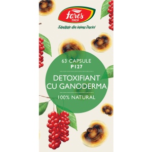 Detoxifiant cu Ganoderma, P127, 63 capsule, Fares - Img 2