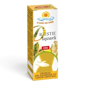 Digestie Ușoară D86, granule care ajută la reducerea balonării, crampelor abdominale și disconfortului digestiv după mese, 4 g, Fares