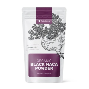 FutuNatura, Oragnic Black Maca Powder - pulbere de maca neagră, 500 g