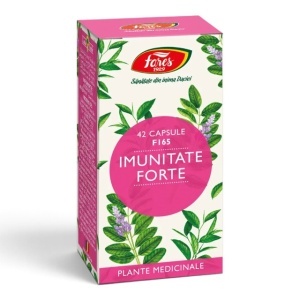 Imunitate Forte F165, capsule care susțin imunitatea și rezistența organismului în perioade de oboseală și solicitare intensă, 42 capsule, Fares