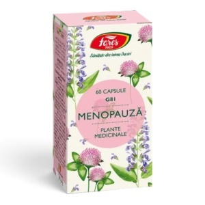 Menopauză G81, capsule care ajută la reducerea manifestărilor menopauzei și susțin echilibrul hormonal și emoțional, 60 capsule, Fares