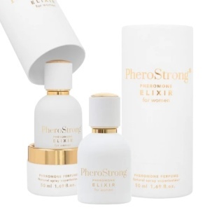 PheroStrong Elixir, parfum cu feromoni pentru femei, cu note de mosc alb, ambră și vanilie de Madagascar, alb, 50 ml, Medica-Group - Img 2
