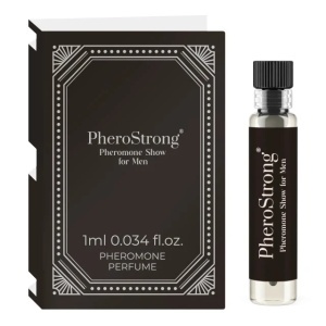 PheroStrong Show For Men, mostră parfum cu feromoni pentru bărbați, cu note de lavandă, boabe de tonka și rășină benzoică, 1 ml, Medica-Group