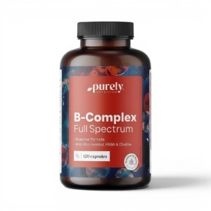 Purely Nutrition, B-Complex Full Spectrum - spectru complet de vitamine B, 120 capsule