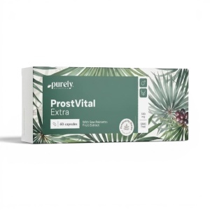 Purely Nutrition, ProstVital Extra - supliment alimentar destinat susținerii funcției prostatei, 60 capsule