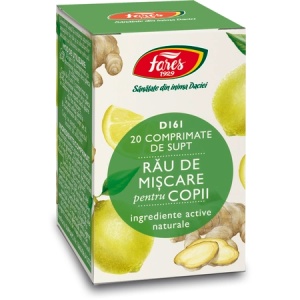 Rău de mișcare pentru copii D161, 20 comprimate, Fares