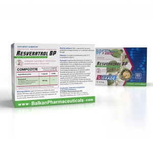 Resveratrol, supliment alimentar destinat susținerii sănătății cardiovasculare, protecției celulare și funcției cognitive, 60 capsule, Balkan Pharmaceuticals - Img 5