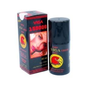 Super Viga 150000 Black, spray intim masculin, ajută la controlul ejaculării și reducerea temporară a sensibilității, 45 ml