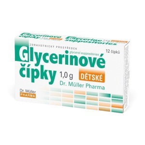 Supozitoare cu glicerină pentru copii, dispozitiv medical destinat facilitării tranzitului intestinal, 1 g, 12 bucăți, Dr. Müller Pharma