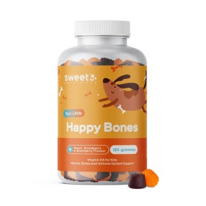 Sweet Nutribites, Happy Bones - jeleuri cu vitamina D3 pentru copii, 120 jeleuri