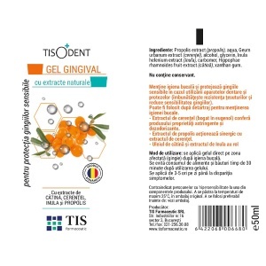 Tisodent Gel gingival cu cerențel, 50 ml, Tis Farmaceutic - Img 2