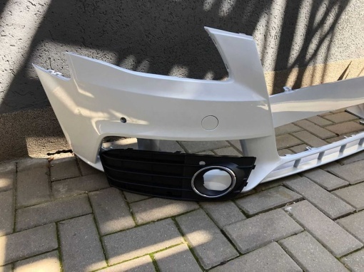 Bara Fata + Grile Proiectoare Audi A4 B8 An 2007-2011 Vopsita Alb - Disponibil în rate - Img 2