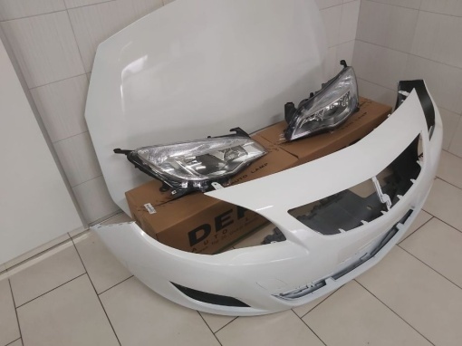 Pachet Bara+Far+Capota Fata Motor Opel Astra J 2009-2012 GAZ-Alb - Disponibil în rate - Img 2