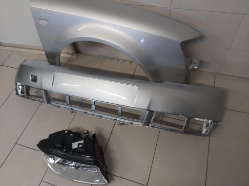 Pachet Bara+Far+Aripa Fata Dreapta Audi A4 B6 An 2000-2004 LY7W-Gri - Disponibil în rate - Img 2