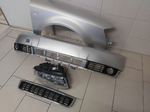 Pachet Bara+Grila+Far+Aripa Fata Dreapta Audi A4 B6 An 00-04 LY7W-Gri - Disponibil în rate - Img 2