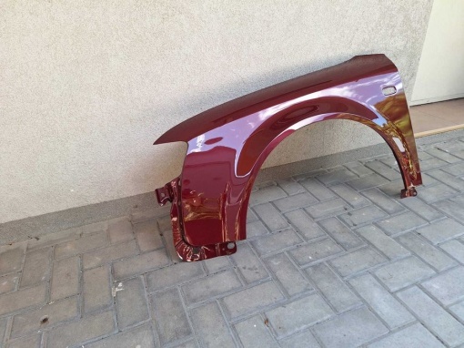 Aripa Fata Stanga Audi A4 B6 An 2000-2004 Vopsita Rosu - Disponibil în rate - Img 2