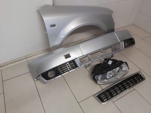 Pachet Bara+Grila+Far+Aripa Fata Dreapta Audi A4 B6 An 00-04 LY7W-Gri - Disponibil în rate - Img 3