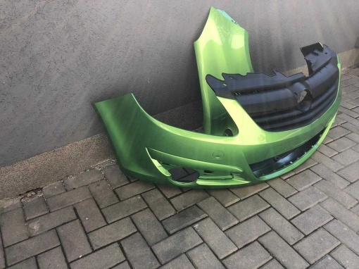 Bara &amp; Aripa Fata Dreapta Opel Corsa D 2006-2011 Vopsita Verde - Disponibil în rate - Img 2