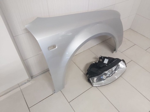 Pachet Far+Aripa Fata Dreapta Audi A4 B6 An 2000-2004 (LY7W (Gri)) - Disponibil în rate - Img 2