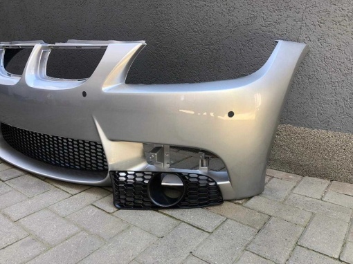 Bara Fata Senzori Parcare BMW E90 An 2005-2008 Aspect M Vopsit Gri - Disponibil în rate - Img 3