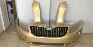 Bara+Aripa Fata Dreapta & Stanga Skoda Octavia 3 III 13-17 (F8H Auriu) - Disponibil în rate