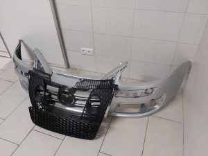Bara Fata Cu Toate Grilele VW Golf 5 V GTi 2004-2008 (LA7W (Gri)) Crom - Disponibil în rate - Img 3