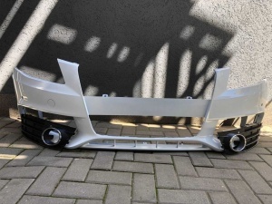 Bara Fata + Grile Proiectoare Audi A4 B8 An 2007-2011 Vopsita Alb - Disponibil în rate - Img 1