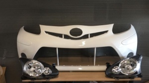 Pachet Bara + Faruri Dreapta&Stanga Toyota Aygo 2006-2012 (C062 (Alb)) - Disponibil în rate - Img 1