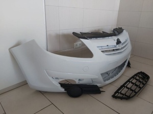 Pachet Bara Fata+Toate Grilele Opel Corsa D 2006-2011 (Z474-Alb) Full - Disponibil în rate - Img 2