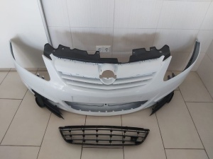 Pachet Bara Fata+Toate Grilele Opel Corsa D 2006-2011 (Z474-Alb) Full - Disponibil în rate - Img 1