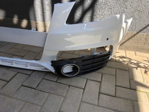 Bara Fata + Grile Proiectoare Audi A4 B8 An 2007-2011 Vopsita Alb - Disponibil în rate - Img 3