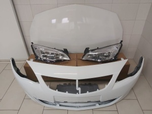 Pachet Bara+Far+Capota Fata Motor Opel Astra J 2009-2012 GAZ-Alb - Disponibil în rate - Img 1