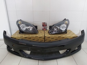Pachet Bara Fata+Faruri+Bec H7/H1 Opel Astra H 2004-2007 Z20R (Negru) - Disponibil în rate - Img 1