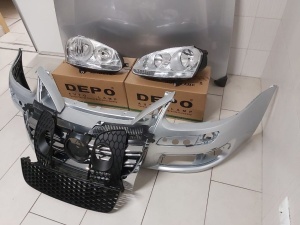 Fata Completa VW Golf 5 V GTi 2004-2008 LA7W Gri Capota+Bara+Far+Grila - Disponibil în rate - Img 3