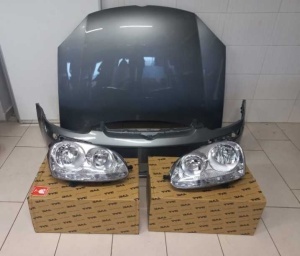 Pachet Capota&Bara&Faruri Fata VW Golf 5/V 2004-2008 (LA7T (Gri)) - Disponibil în rate - Img 1