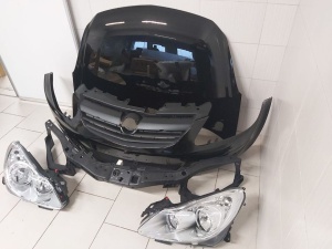Pachet Bara+Capota+Faruri+Trager Opel Corsa D 2006-2011 Z20R Negru - Disponibil în rate - Img 2